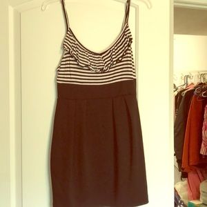 Black dress with striped top